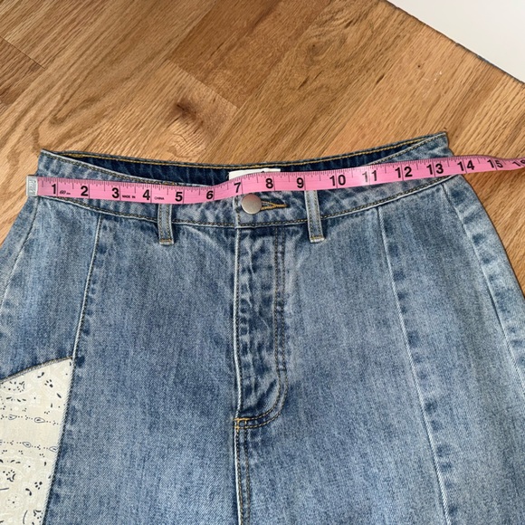 Easel Boho Patchwork Flare Jeans Festival Hippie Size Small - Picture 5 of 11